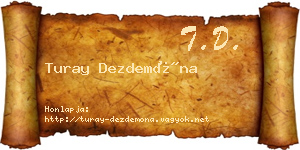 Turay Dezdemóna névjegykártya
